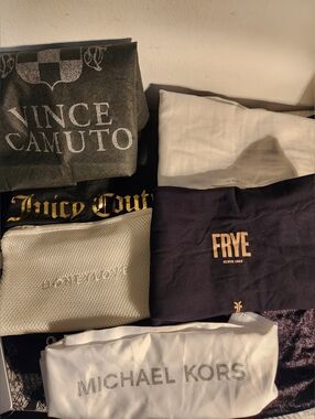 Designer Dust Bag Lot — Michael Kors, Juicy Couture, Frye, Vince Camuto